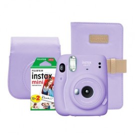 Cámara Fuji Instax Mini 11 Morada + 2 Pack + Accesorios