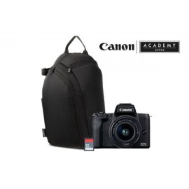 Cámara CANON M50 con Lente EF-M 15-45mm, Mochila 100S, Tarjeta32GB  y Curso ABC Vlogger