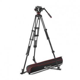 Kit Cabeza de Video MANFROTTO 504X MVK504XTWINGA con Tripie de Aluminio TWIN GS