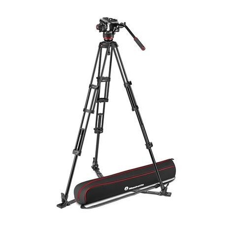 Kit Cabeza de Video MANFROTTO 504X MVK504XTWINGA con Tripie de Aluminio TWIN GS