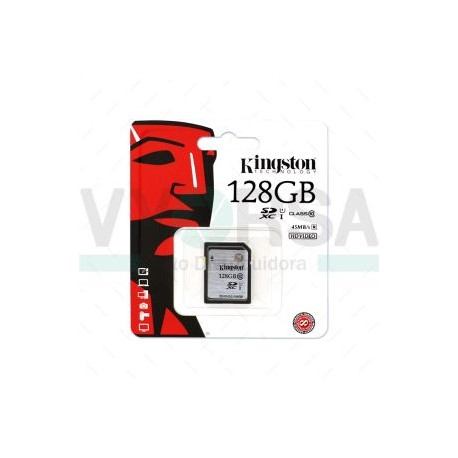 Tarjeta de Memoria KINGSTON SDHC 128GB Clase 10 45MB / S R