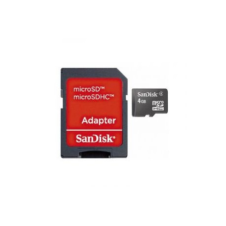 Tarjeta SanDisk Micro SD 4GB con Adaptador