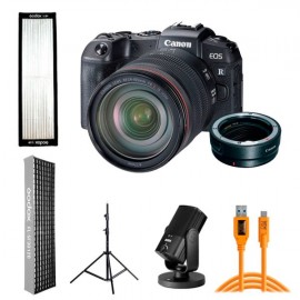 Kit Vloggin Canon EOS RP con Iluminación y Micrófono