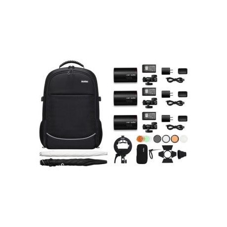 Kit de Iluminación GODOX AD100PRO3K Portátil de 3 Flash