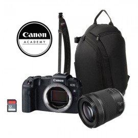 Cámara Canon EOS RP con Lente RF 24-105mm F4-7.1 IS STM, Mochila 100S, Tarjeta 32GB y Curso ABC