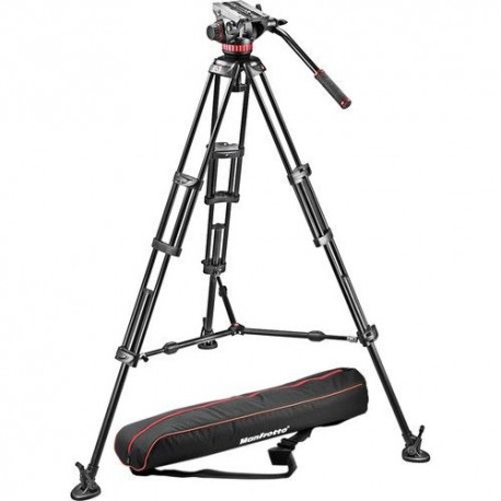 Tripie MANFROTTO MVH502A,546BK-1 con Cabeza MVH502A para Video Altura Máxima 168cms