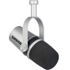 Micrófono SHURE MV7-S Plata para Podcast