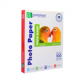 Papel PRINTMAN 8.5X11 Glossy 100H 10mils/280grs