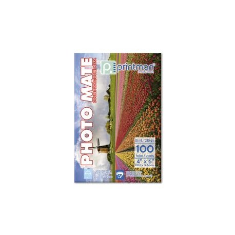 Papel PRINTMAN 4X6 Mate Doble Cara 100H