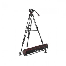 Kit Cabeza de Video MANFROTTO 504X MVK504XTWINFA con Tripie de Aluminio FAST TWIN