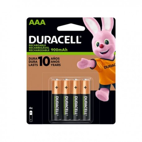 Pila DURACELL Recargable AAA C/4